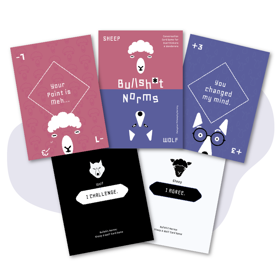 Bullshit Norms Sheep vs. Wolf Card Game